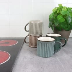 OTIX Koffiekopjes - Met Oor - Set Van 4 - Aardewerk - 250 Ml -Keukenbenodigdheden Winkel 1200x1200 973