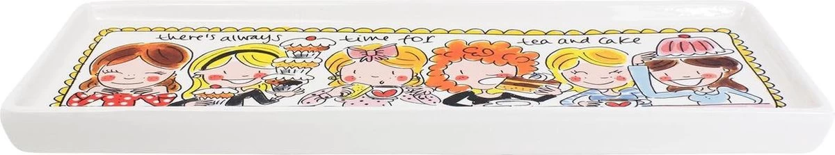 Blond Amsterdam Even Bijkletsen Cakeschaal - 33 Cm 2 Blond Amsterdam Even Bijkletsen Cakeschaal - 33 Cm - Afbeelding 2