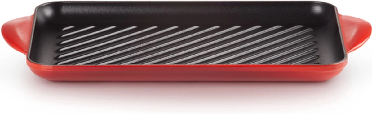 Le Creuset - Gietijzeren Grillplaat - 32x22cm - Kersenrood 2 Le Creuset - Gietijzeren Grillplaat - 32x22cm - Kersenrood - Afbeelding 2