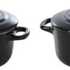 BK Bourgogne Cocotte Ø 10 Cm - 2 Stuks - Zwart - Oven