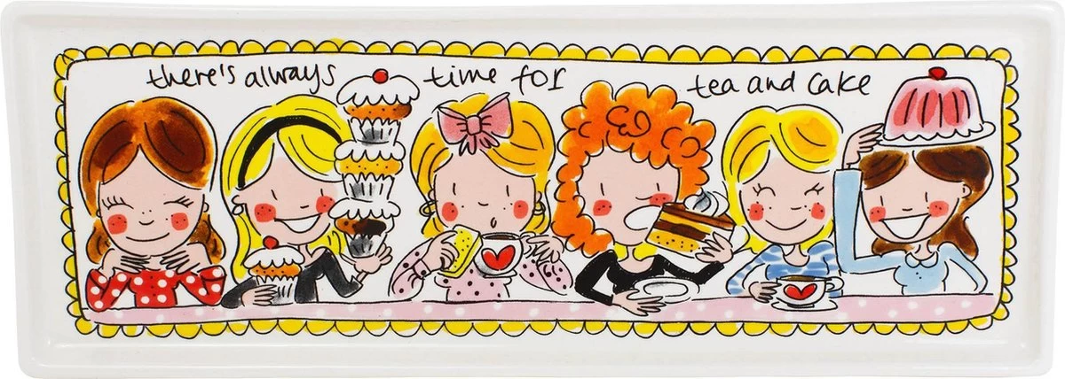 Blond Amsterdam Even Bijkletsen Cakeschaal - 33 Cm 1 Blond Amsterdam Even Bijkletsen Cakeschaal - 33 Cm