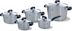 BK Conical Cool Pannenset - 5-delig - RVS - Geschikt Voor Alle Warmtebronnen -Keukenbenodigdheden Winkel 1200x525