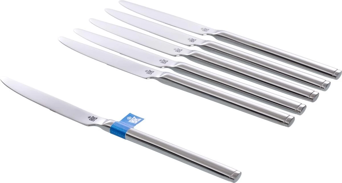 BK Waal Dessertmessen - 6 Stuks - 18/10 Edelstaal 1 BK Waal Dessertmessen - 6 Stuks - 18/10 Edelstaal