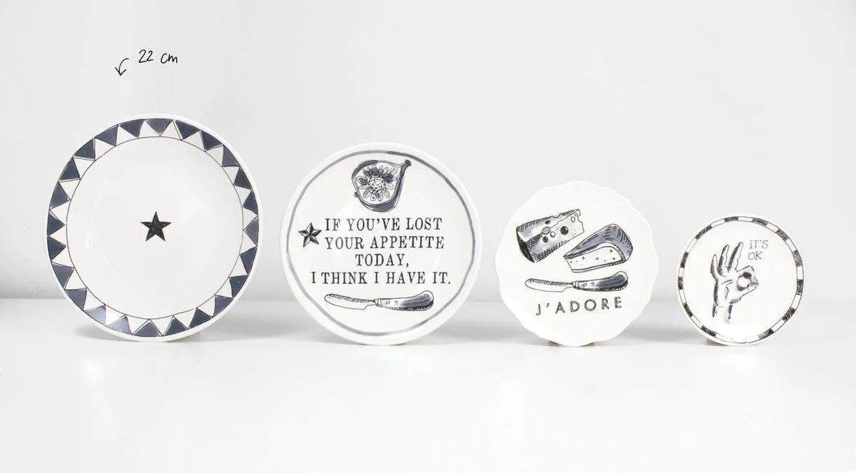 Blond Amsterdam - X Noir - Bord - I Licked - Ø 22 Cm 5 Blond Amsterdam - X Noir - Bord - I Licked - Ø 22 Cm - Afbeelding 5