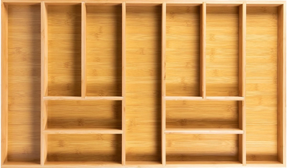 Grote Bestekbak Bamboe 81x47CM - Coninx Besteklade - Opbergbak - Duurzaam - Bamboe - Voor Laden Vanaf 47cm Diep 1 Grote Bestekbak Bamboe 81x47CM - Coninx Besteklade - Opbergbak - Duurzaam - Bamboe - Voor Laden Vanaf 47cm Diep