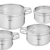 Tefal Nordica Pannenset 4 Delig - Steelpan Ø16 Cm & Kookpan Ø 18 + Ø 20 + Ø 24 Cm
