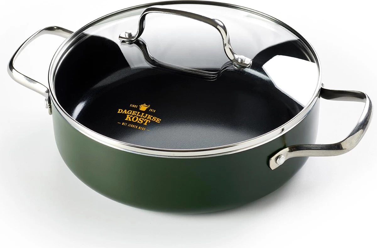 Dagelijkse Kost Door Jeroen Meus - Hapjespan Met Deksel ø24cm - Inductie - PFAS-vrij 1 Dagelijkse Kost Door Jeroen Meus - Hapjespan Met Deksel ø24cm - Inductie - PFAS-vrij