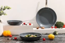 Swiss Pro+ - Koekenpannenset - 3 Delig - Keramisch - Inductie - Milieuvriendelijk - PFAS - PFOA Vrij - Sapphire Green 18 Swiss Pro+ - Koekenpannenset - 3 Delig - Keramisch - Inductie - Milieuvriendelijk - PFAS - PFOA Vrij - Sapphire Green -Keukenbenodigdheden Winkel 1200x799