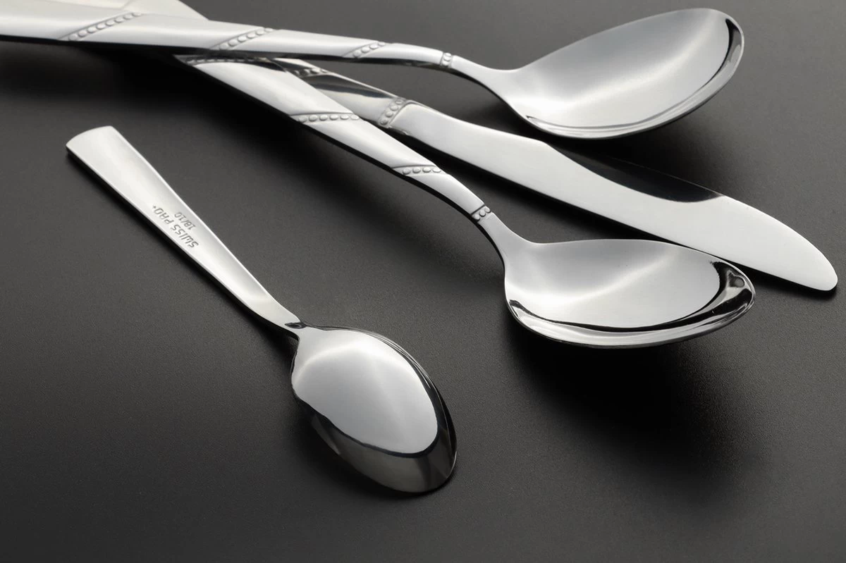 Swiss Pro+ Bestekset In Koffer-72 Delig-12 Persoons-Zwitsers Kwaliteit-Complete Set-100% Roestvrijstaal-Modern 4 Swiss Pro+ Bestekset In Koffer-72 Delig-12 Persoons-Zwitsers Kwaliteit-Complete Set-100% Roestvrijstaal-Modern - Afbeelding 4