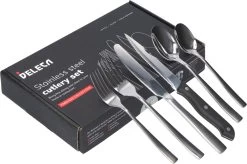 Deleca 8 Persoons Bestekset (48-delig) - Lepels, Messen, Vorken & Steakmessen - Vaatwasserbestendig - Zilver / RVS 18 Deleca 8 Persoons Bestekset (48-delig) - Lepels, Messen, Vorken & Steakmessen - Vaatwasserbestendig - Zilver / RVS -Keukenbenodigdheden Winkel 1200x799 61