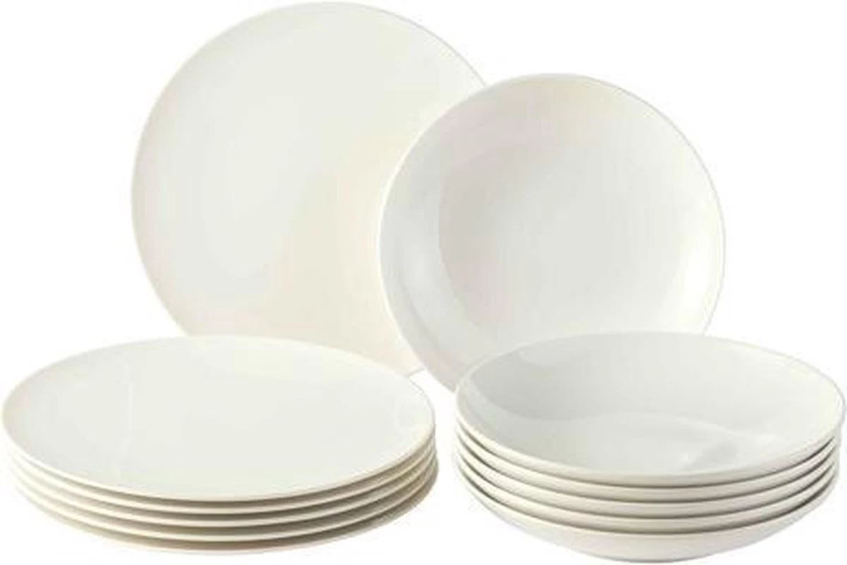 Villeroy & Boch Vivo New Fresh Basic Tafel Serviesset - 6 Personen - 12 Delig - Porselein 4 Villeroy & Boch Vivo New Fresh Basic Tafel Serviesset - 6 Personen - 12 Delig - Porselein - Afbeelding 4