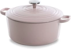 BK Bourgogne Braadpan Ø 24 Cm - Roze - Gietijzer - Inductie