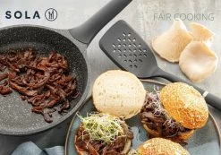 Sola Koekenpan Fair Cooking - Ø 28 Cm - Zwart/wit - Aluminium - Antiaanbaklaag -Keukenbenodigdheden Winkel 1200x842