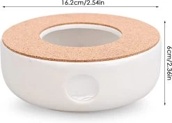 ConBlom Keramische Theepot, Warmer, Theewarmer, Koffiewarmer, Stoofje, Met Kurk-stoofje, Theepot Basis, Theefornuis, Melkwarmer Voor Thuis, Café, Theemelk (zonder Kaars En Theepot) -Keukenbenodigdheden Winkel 1200x855