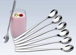 Merkloos Latte Macchiato Lepels – RVS Lange Yoghurt, Dessert Of Koffie Lepeltjes – Set Van 6 Stuks -Keukenbenodigdheden Winkel 1200x868