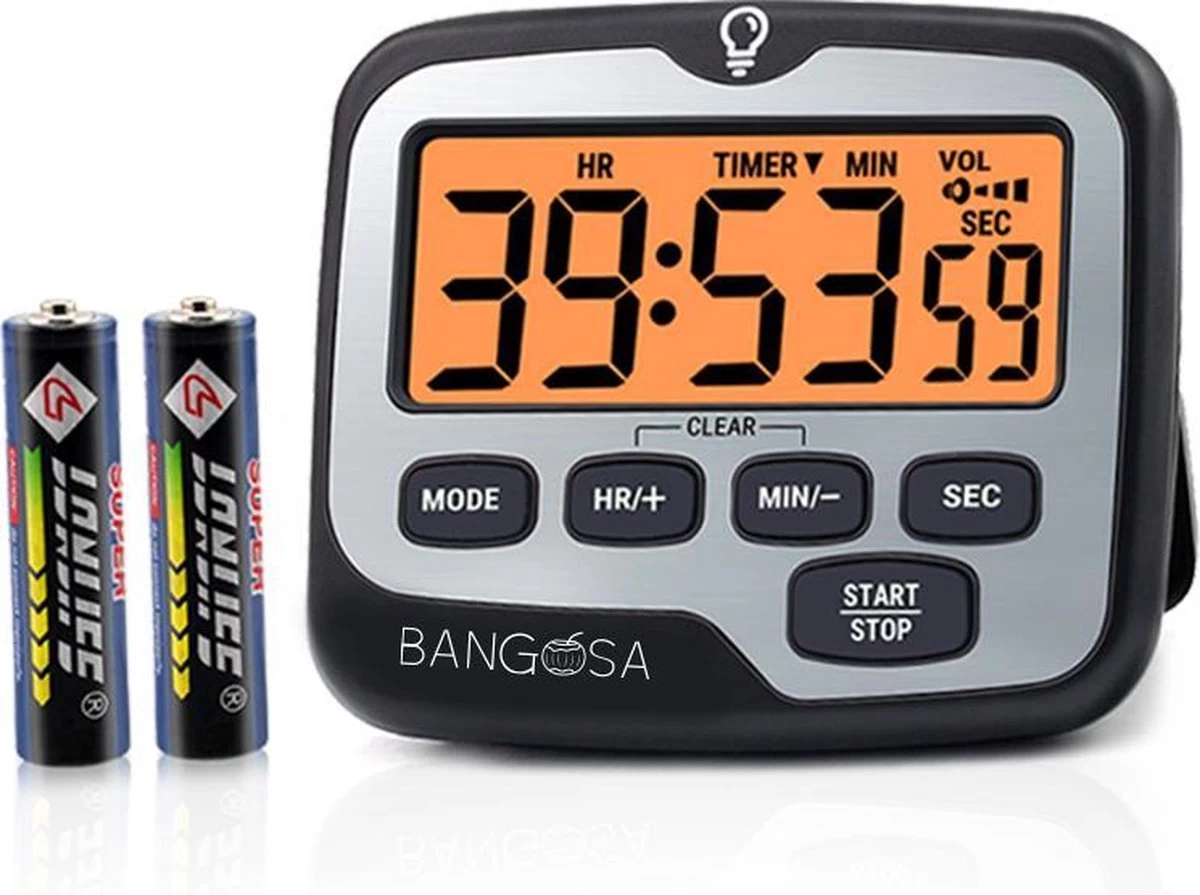 BanGosa® Magnetisch Digitale Kookwekker - Timer - RVS - Keukenwekker Digitaal - Digitale Keuken Timer - Stopwatch Met Magneet 1 BanGosa® Magnetisch Digitale Kookwekker - Timer - RVS - Keukenwekker Digitaal - Digitale Keuken Timer - Stopwatch Met Magneet
