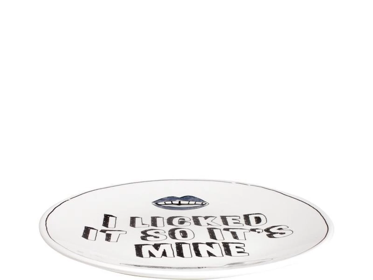 Blond Amsterdam - X Noir - Bord - I Licked - Ø 22 Cm 2 Blond Amsterdam - X Noir - Bord - I Licked - Ø 22 Cm - Afbeelding 2