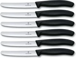Victorinox Tafelmes 6 Stuks Zwart Krom Heft -Keukenbenodigdheden Winkel 1200x927 2