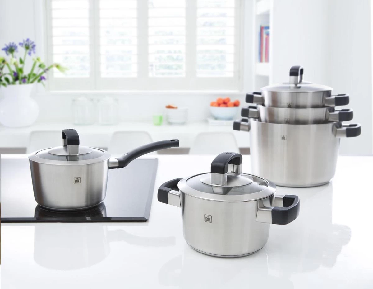 BK Conical Cool Glas Pannenset - 5-delig - Glazen Deksels - Geschikt Voor Alle Warmtebronnen 14 BK Conical Cool Glas Pannenset - 5-delig - Glazen Deksels - Geschikt Voor Alle Warmtebronnen - Afbeelding 14