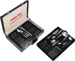 Swiss Pro+ Bestekset In Koffer-72 Delig-12 Persoons-Zwitsers Kwaliteit-Complete Set-100% Roestvrijstaal-Modern 17 Swiss Pro+ Bestekset In Koffer-72 Delig-12 Persoons-Zwitsers Kwaliteit-Complete Set-100% Roestvrijstaal-Modern -Keukenbenodigdheden Winkel 1200x967