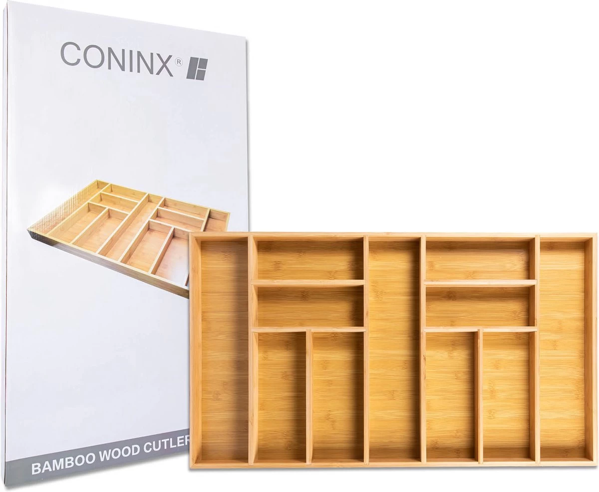 Grote Bestekbak Bamboe 81x47CM - Coninx Besteklade - Opbergbak - Duurzaam - Bamboe - Voor Laden Vanaf 47cm Diep 8 Grote Bestekbak Bamboe 81x47CM - Coninx Besteklade - Opbergbak - Duurzaam - Bamboe - Voor Laden Vanaf 47cm Diep - Afbeelding 8