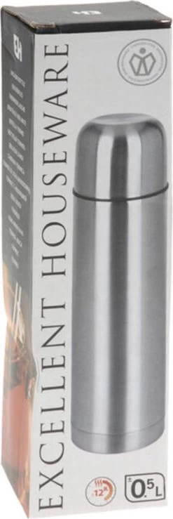 Merkloos Excellent Houseware Bullet Isolatiekan - 0,5 L - RVS -Keukenbenodigdheden Winkel 401x1200