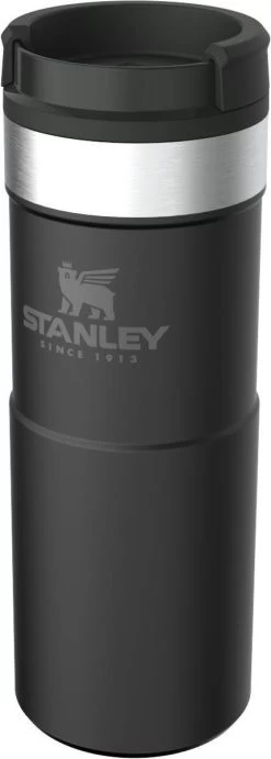 Stanley The NeverLeak™ Travel Mug 0,35L NEW - Thermosfles - Matt Black -Keukenbenodigdheden Winkel 429x1200