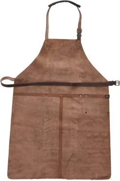 Old West BBQ Schort Barbecue Schort Leer - Cognac Bruin -Keukenbenodigdheden Winkel 799x1200 15