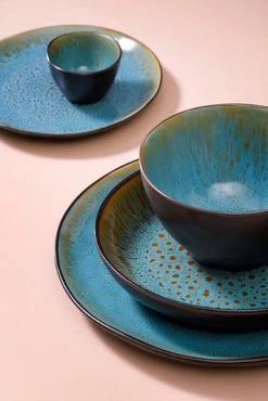 Palmer Serviesset Lotus Stoneware 6-persoons 24-delig Zwart Turquoise -Keukenbenodigdheden Winkel 801x1200 7