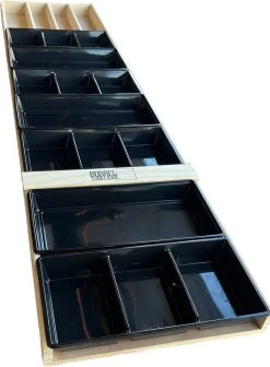 Sjoelbak - Borrelsjoelbak - Hapjesplank - Borrelplank - Mini Sjoelbak 120 Cm Met Zwarte Bakjes - Kleine Sjoelbakken -Keukenbenodigdheden Winkel 882x1200